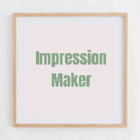 Impression Maker Alphabet Cross Stitch Pattern | Alphabet Cross Stitch Chart | Font Cross Stitch Pattern