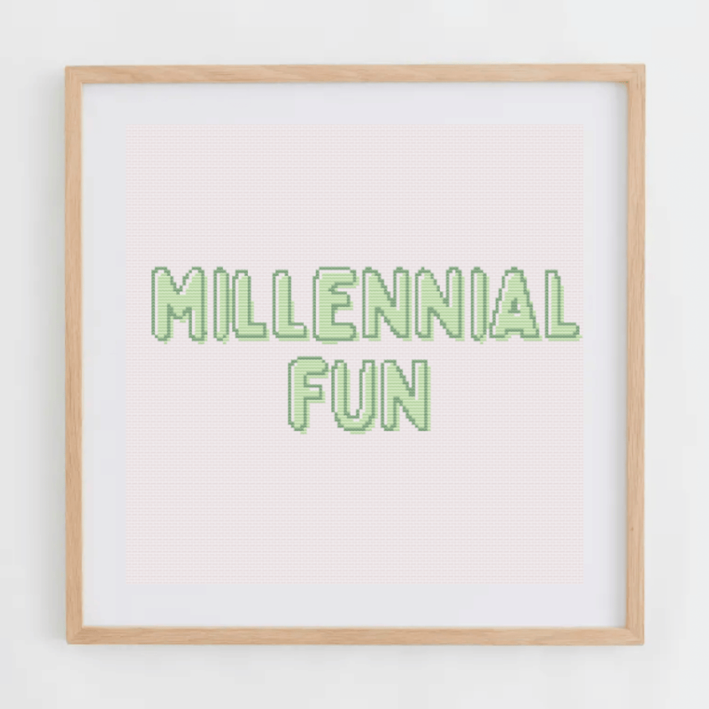 Millennial Fun Alphabet Cross Stitch Pattern | Alphabet Cross Stitch Chart | Font Cross Stitch Chart 