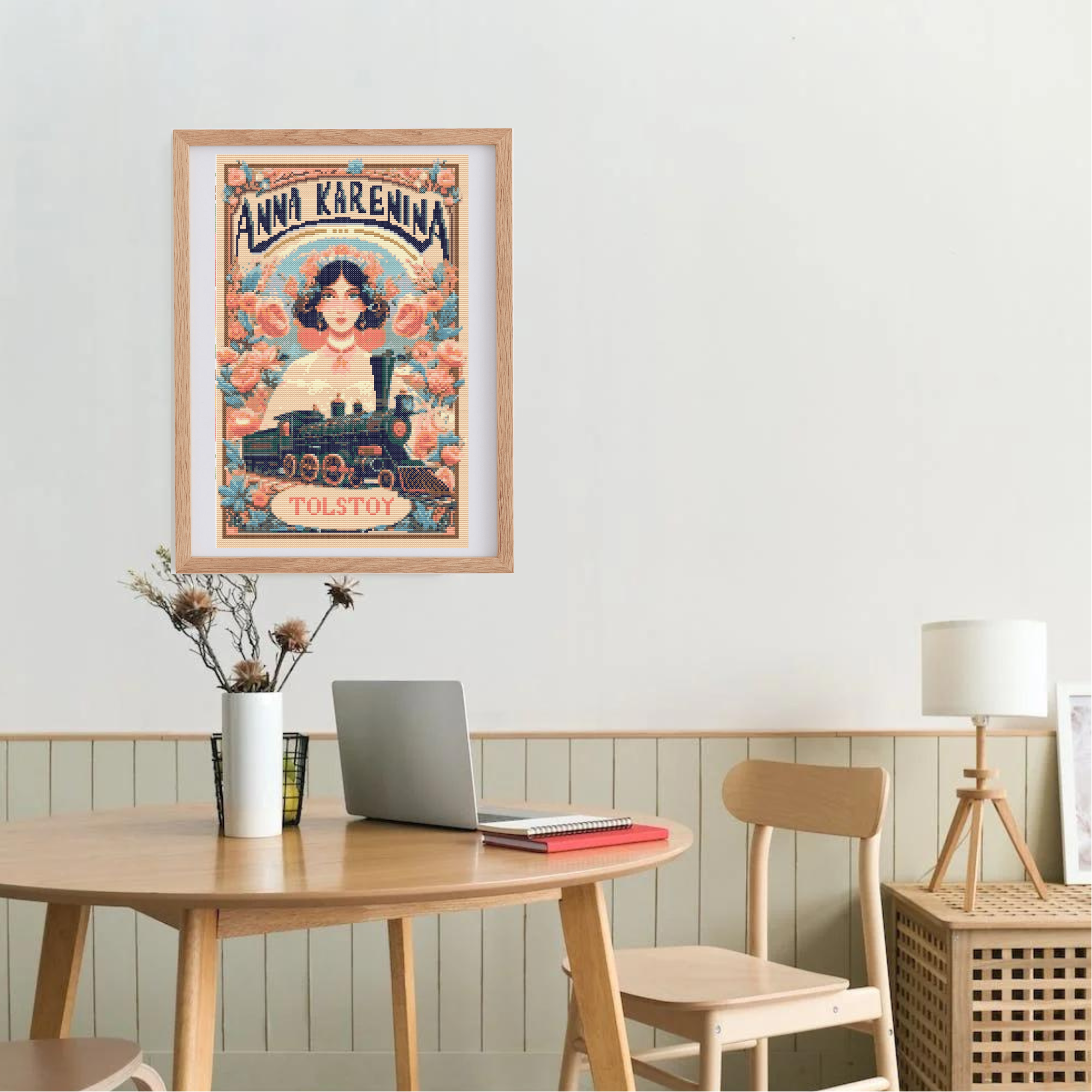 Anna Karenina Cross Stitch Pattern | Book Cover Cross Stitch Chart PDF