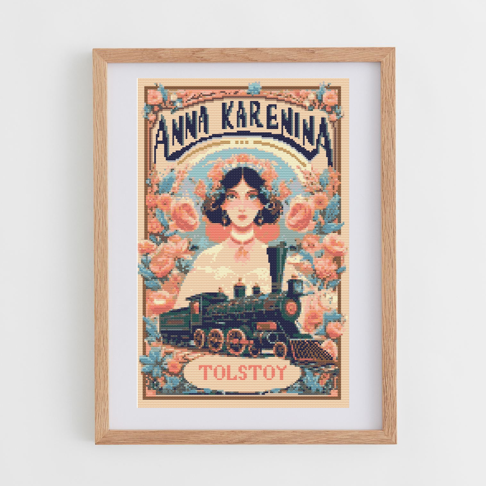 Anna Karenina Cross Stitch Pattern | Book Cover Cross Stitch Chart PDF