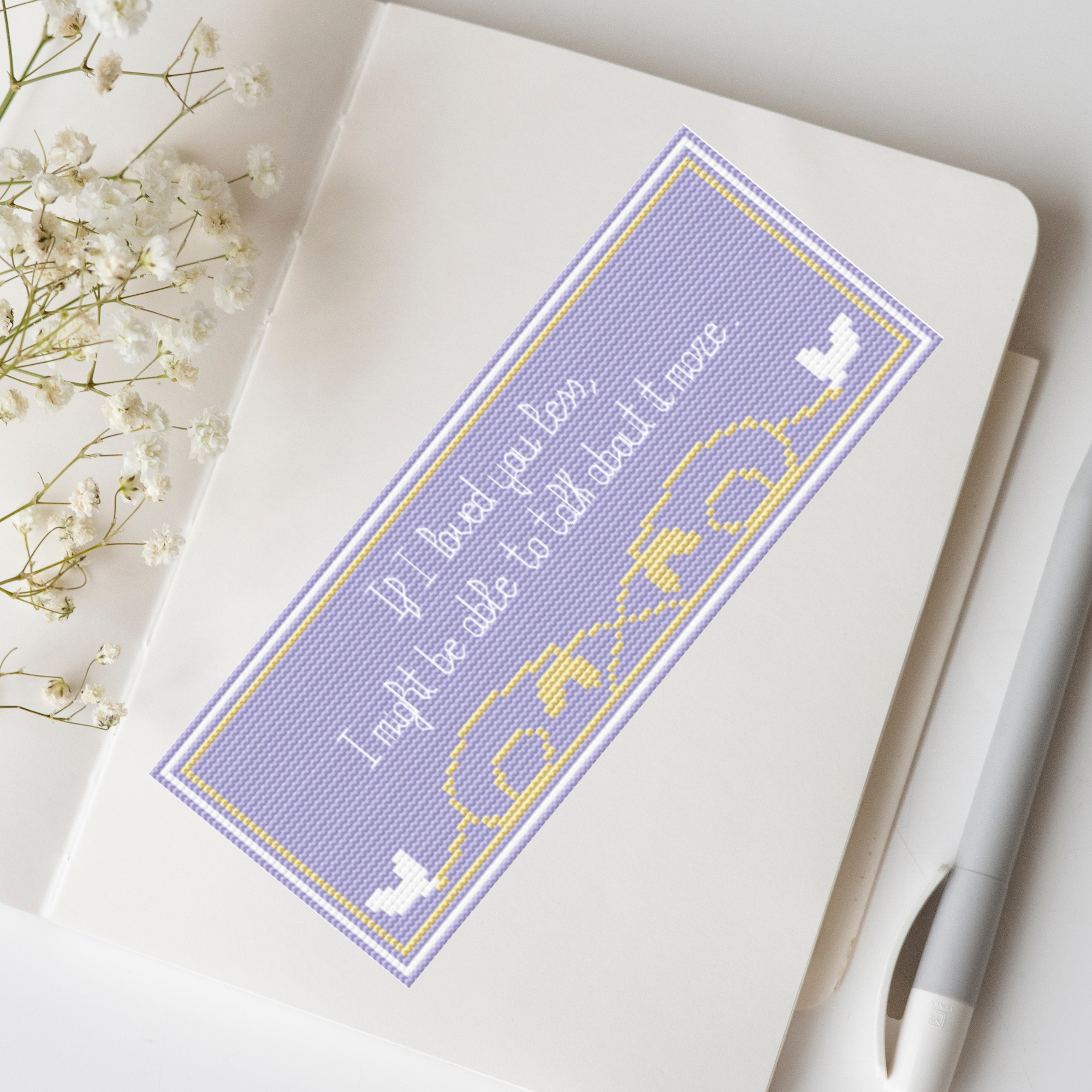 Emma Bookmark Cross-Stitch Pattern With Quotes from the Book Novel by Jane Austen | Cross Stitch Charts in PDF