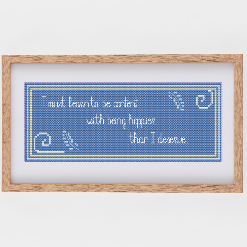 Pride and Prejudice Bookmarks Cross-Stitch Pattern | Cross Stitch Chart in PDF for 4 Bookmarks With Quotes from the Novel by Jane Austen