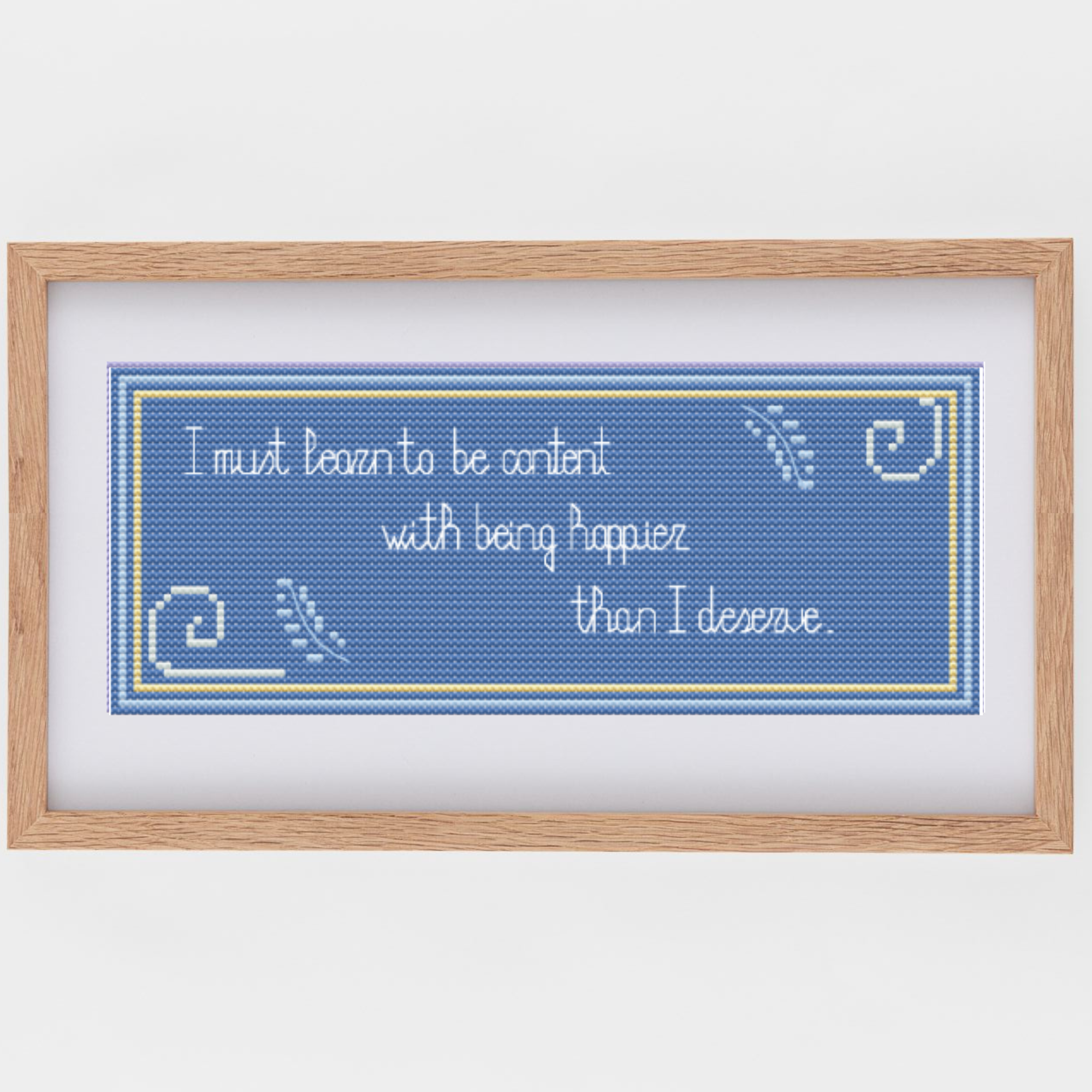 Pride and Prejudice Bookmarks Cross-Stitch Pattern | Cross Stitch Chart in PDF for 4 Bookmarks With Quotes from the Novel by Jane Austen