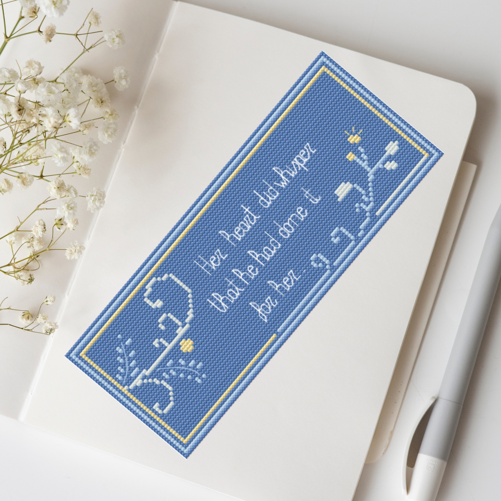 Pride and Prejudice Bookmarks Cross-Stitch Pattern | Cross Stitch Chart in PDF for 4 Bookmarks With Quotes from the Novel by Jane Austen