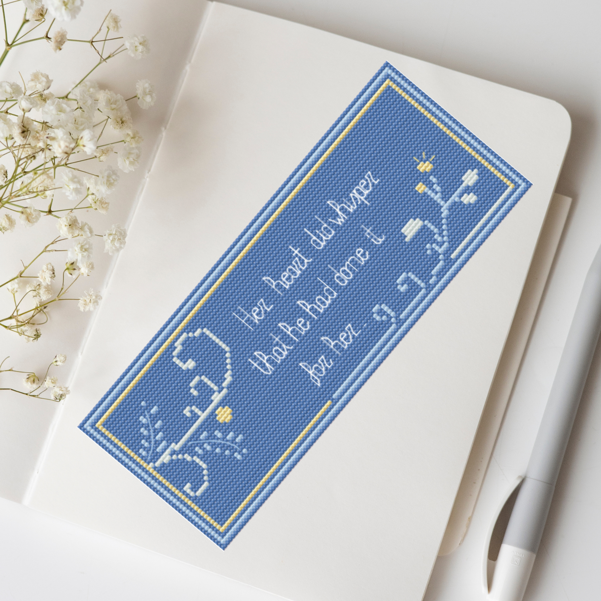 Pride and Prejudice Bookmarks Cross-Stitch Pattern | Cross Stitch Chart in PDF for 4 Bookmarks With Quotes from the Novel by Jane Austen