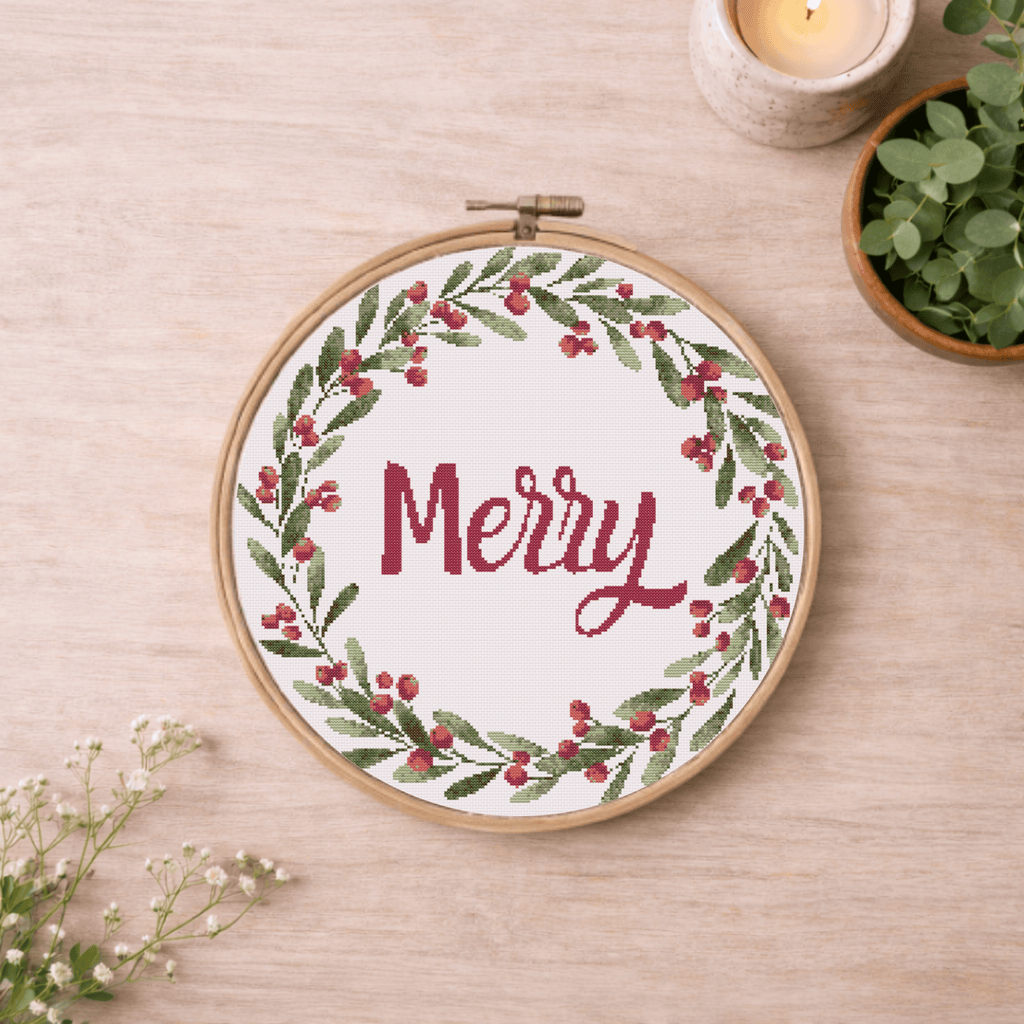 Corona Navideña Merry