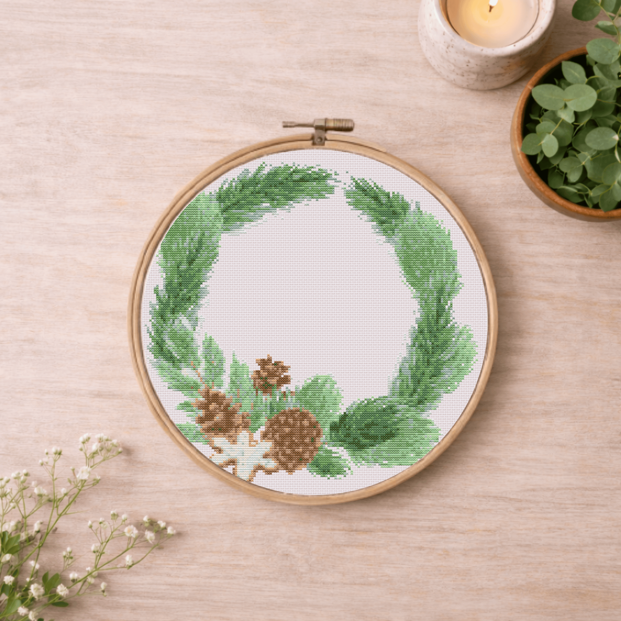 Pinecones Christmas Wreath