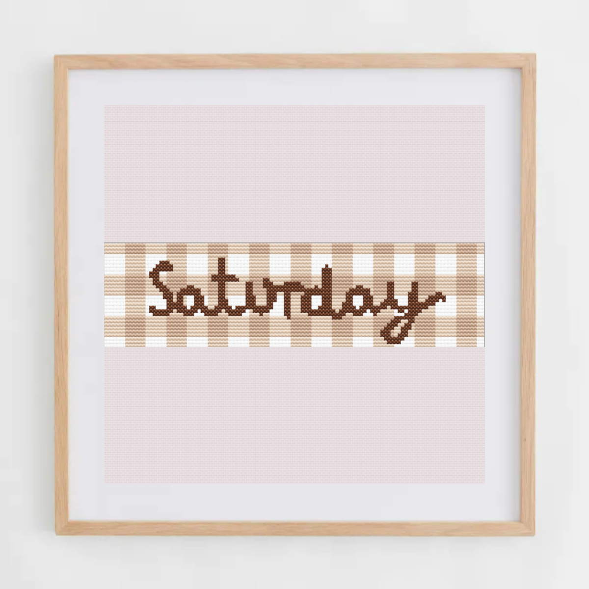 Days of the week for baby bibs cross stitch pattern