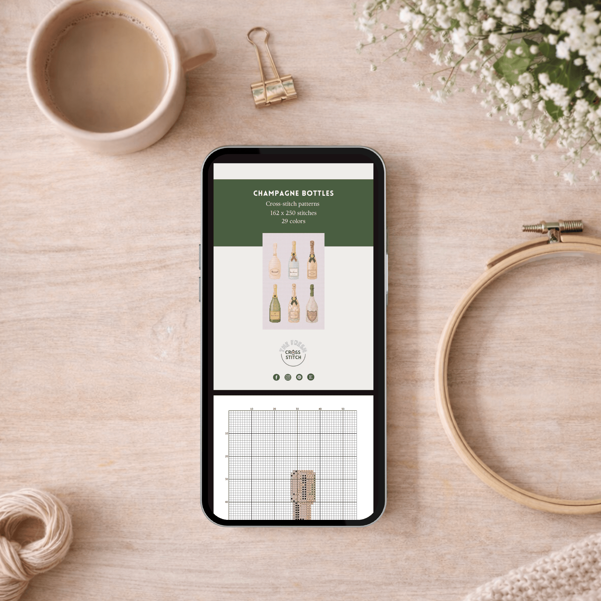 Champagne bottles poster