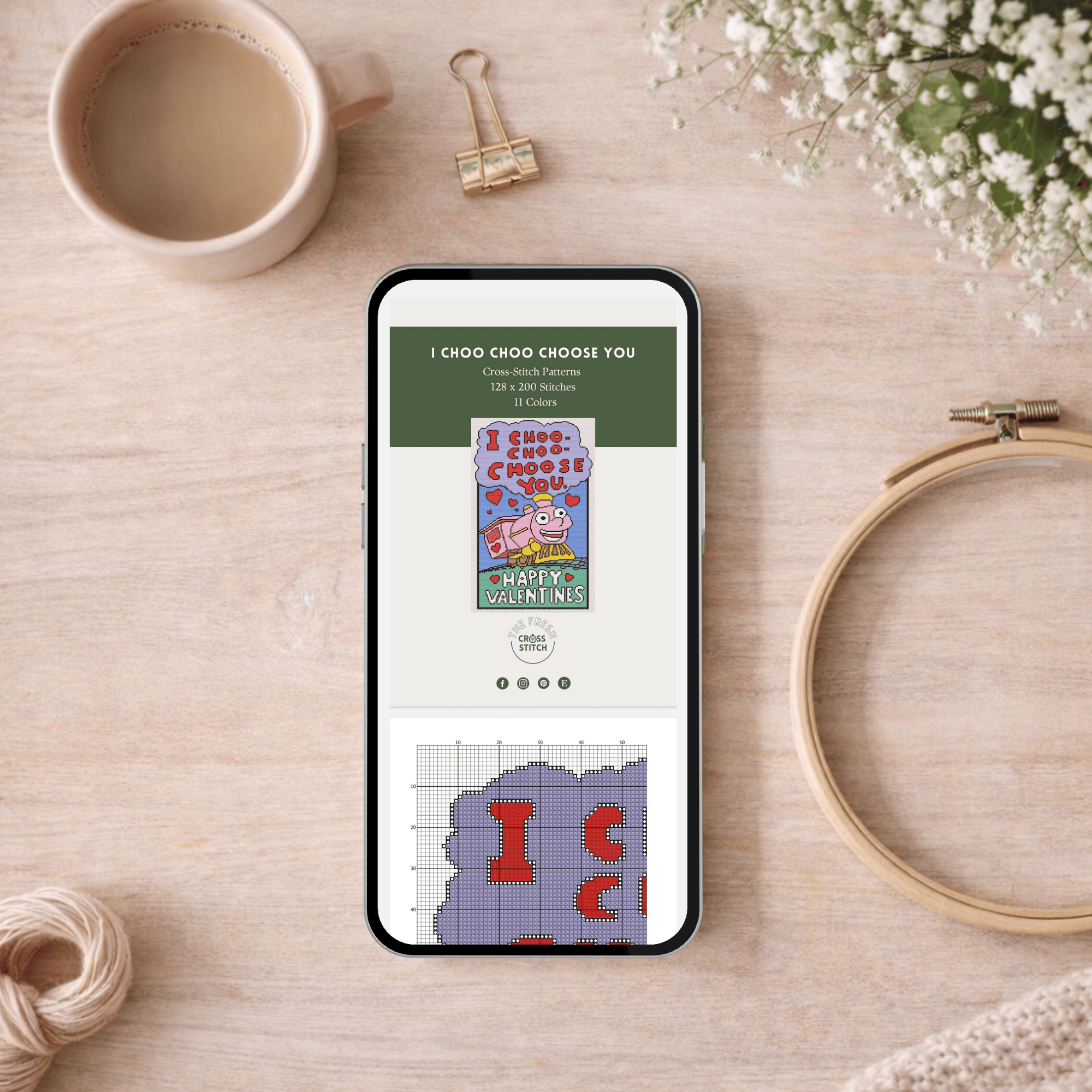 I Choo Choo Choose You Cross Stitch Pattern – PDF – The Fresh