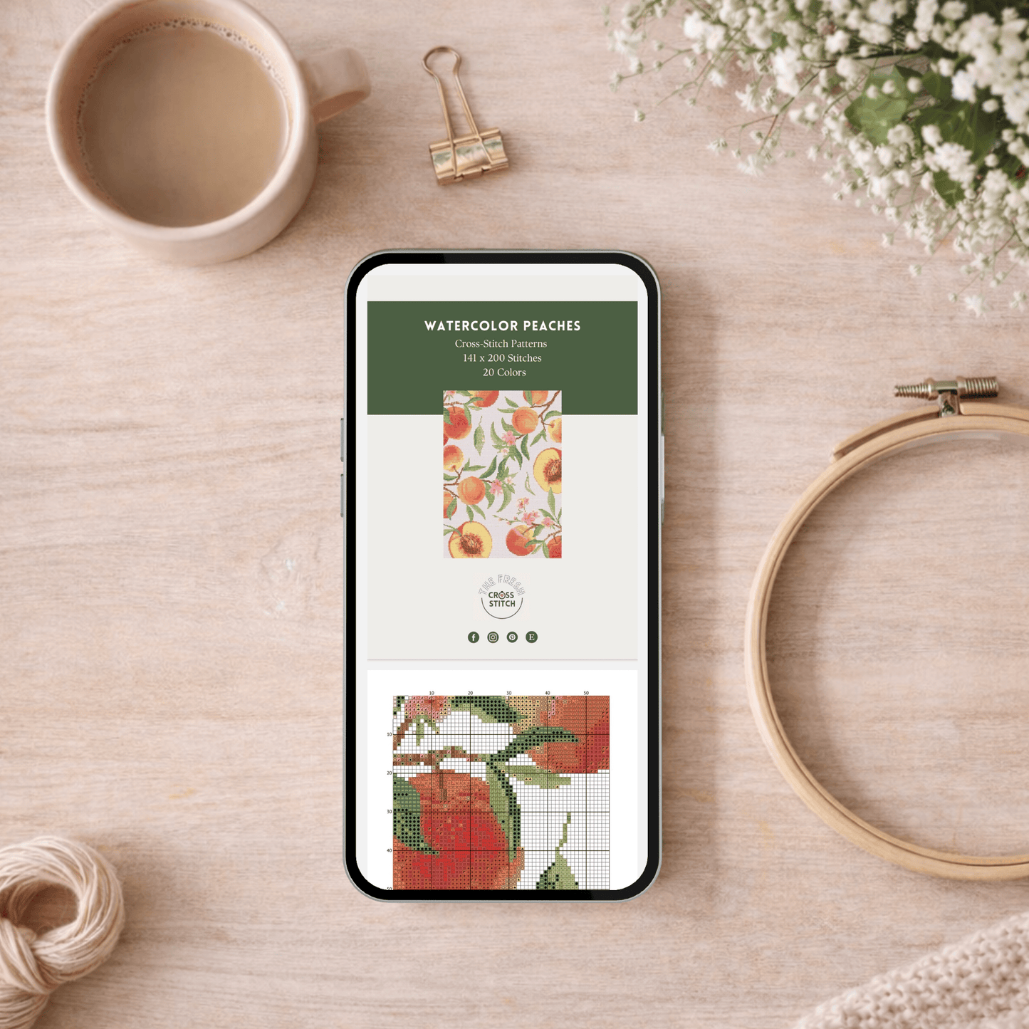 Акварельные персики