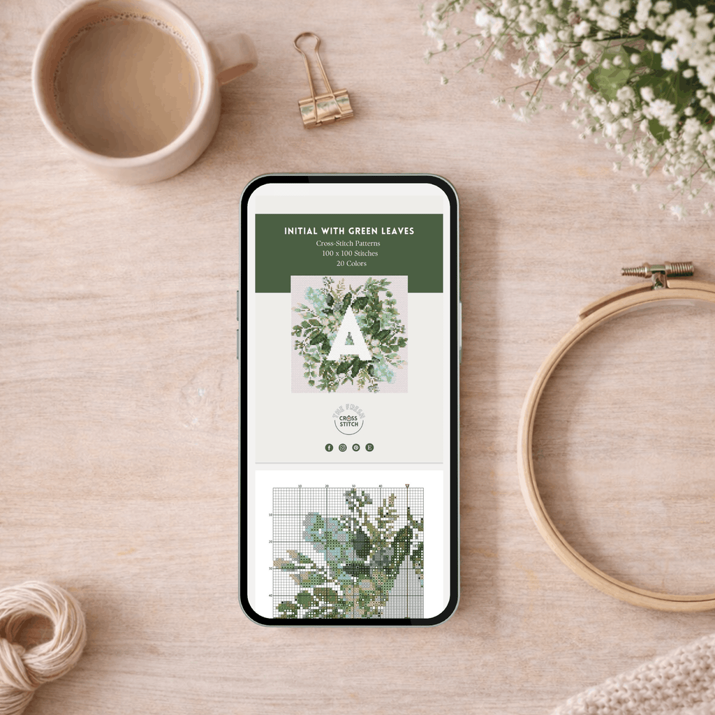 Monogram With Green Bouquet