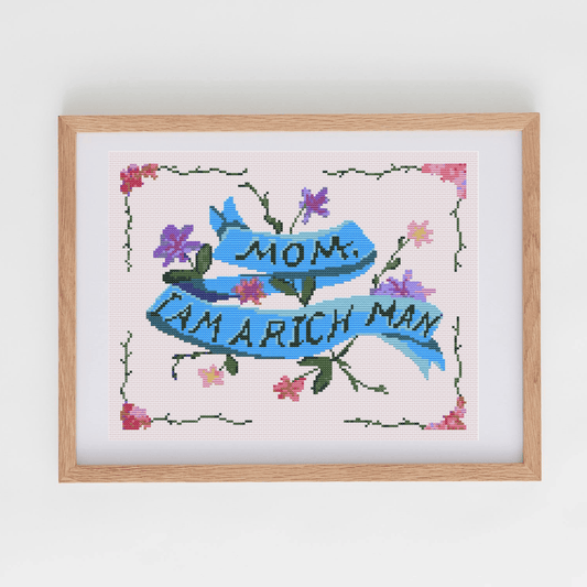 Mom I Am A Rich Man Cross Stitch Pattern | Taylor Swift Cross Stitch Chart | Cher Cross Stitch