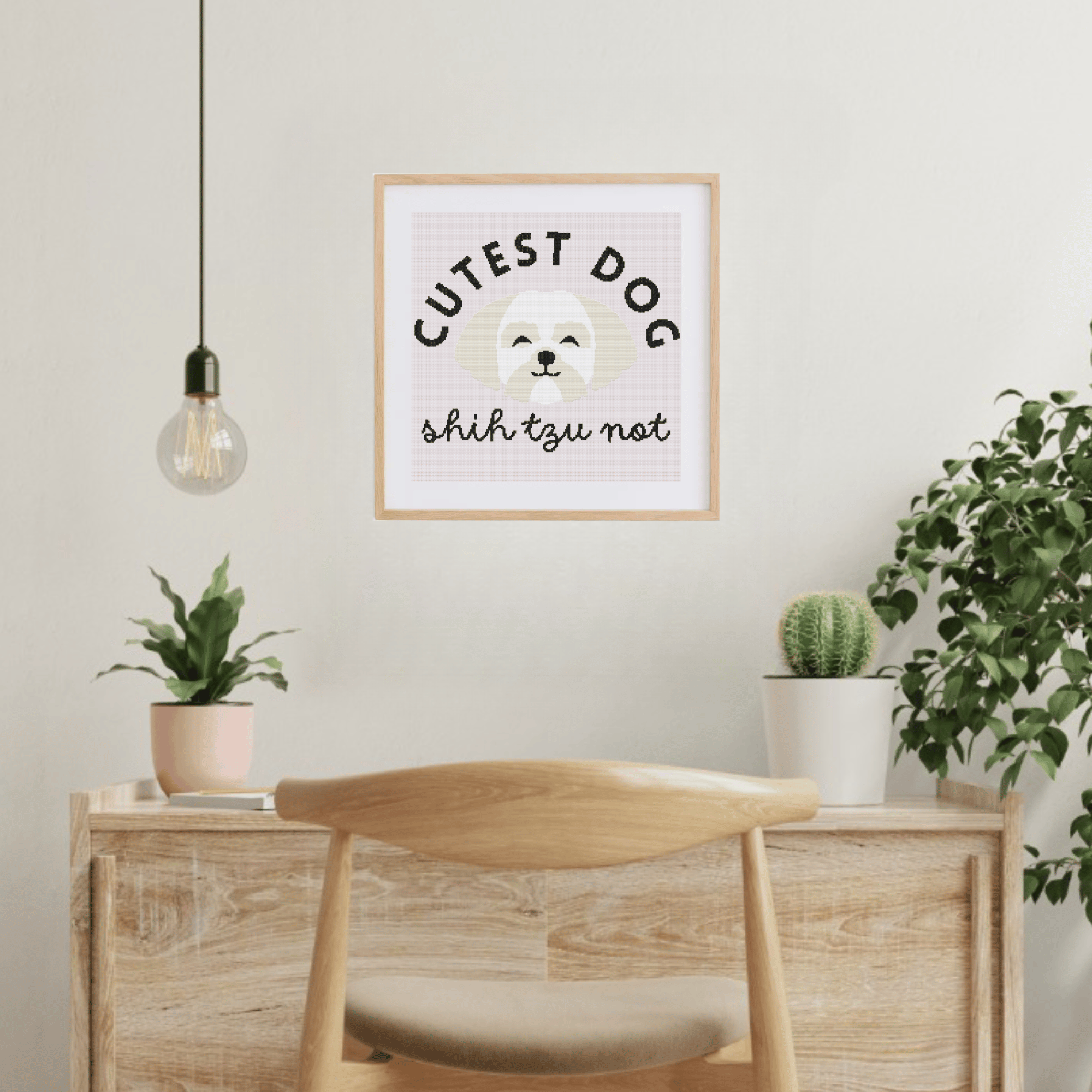 Dog Puns Cross Stitch Patterns | Shih Tzu Cross Stitch Chart PDf