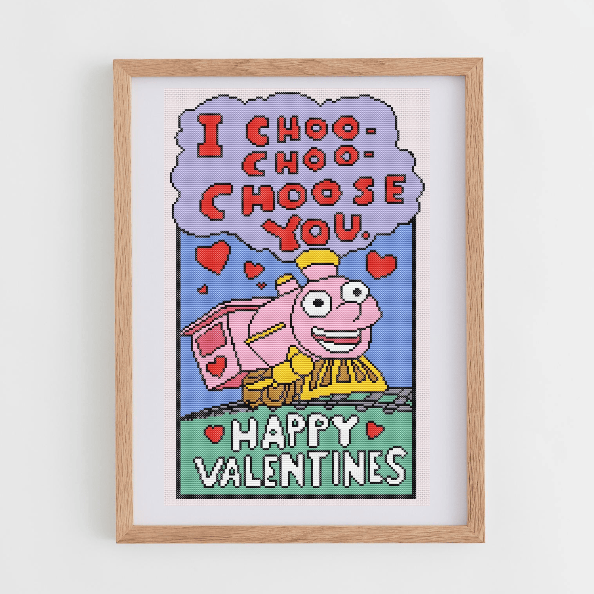 I choo choo choose you cross stitch pattern | Cross-stitch chart from The Simpsons