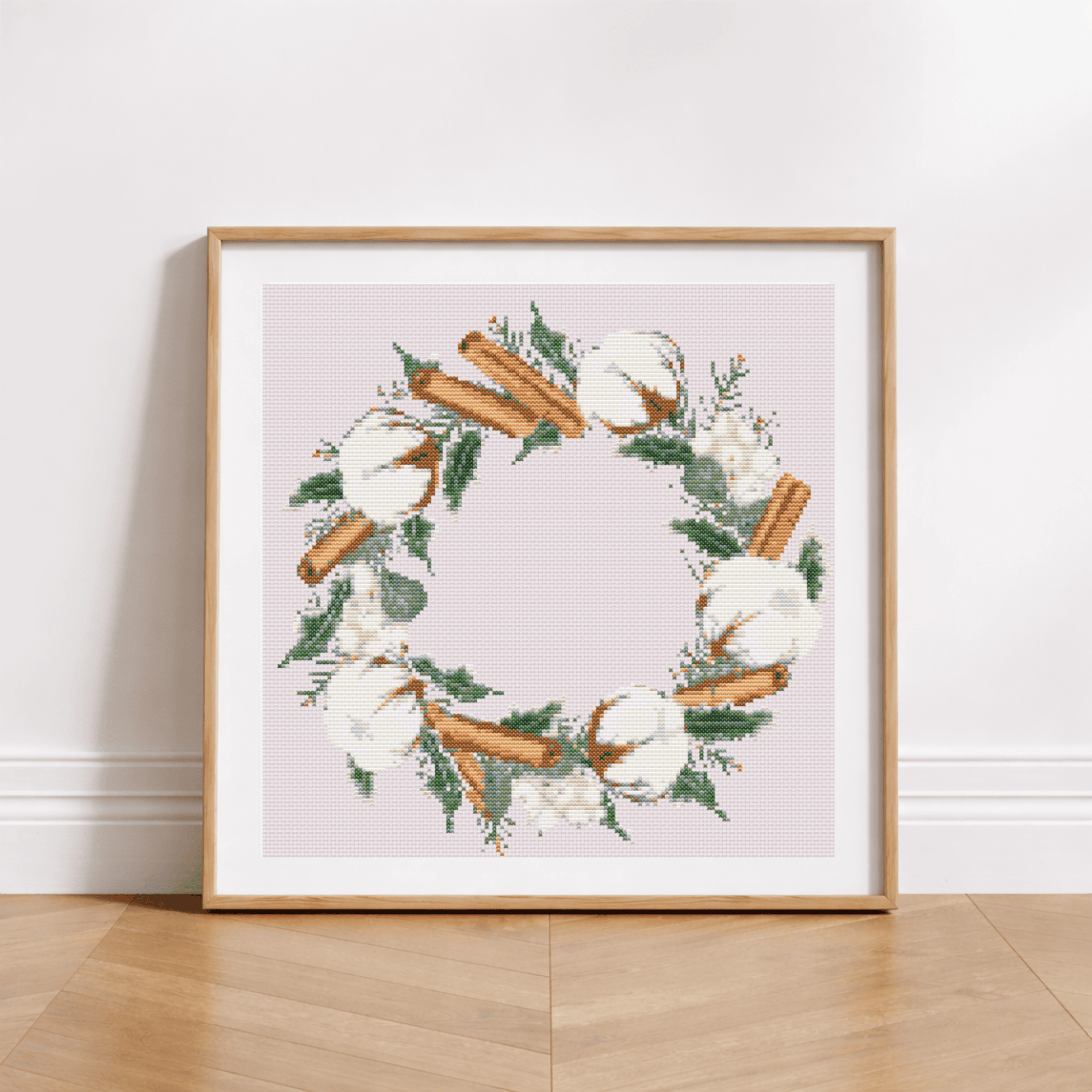 Couronne de Noël en Coton