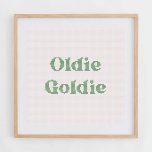 Oldie Goldie Alphabet Cross Stitch Pattern | Alphabet Cross Stitch Chart | Font Cross Stitch Chart