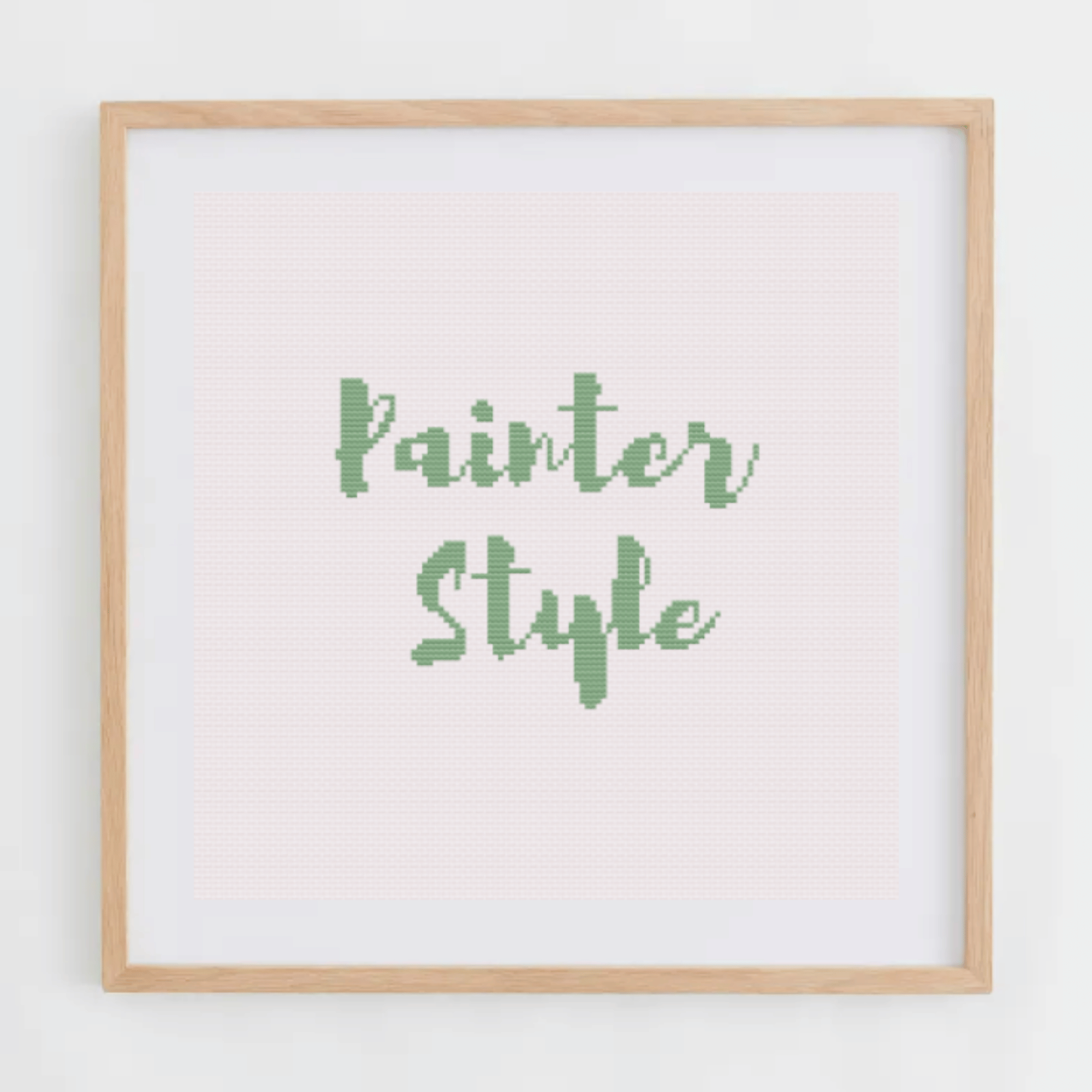 Painter Style Alphabet Cross Stitch Pattern | Alphabet Cross Stitch Chart | Font Cross Stitch Chart