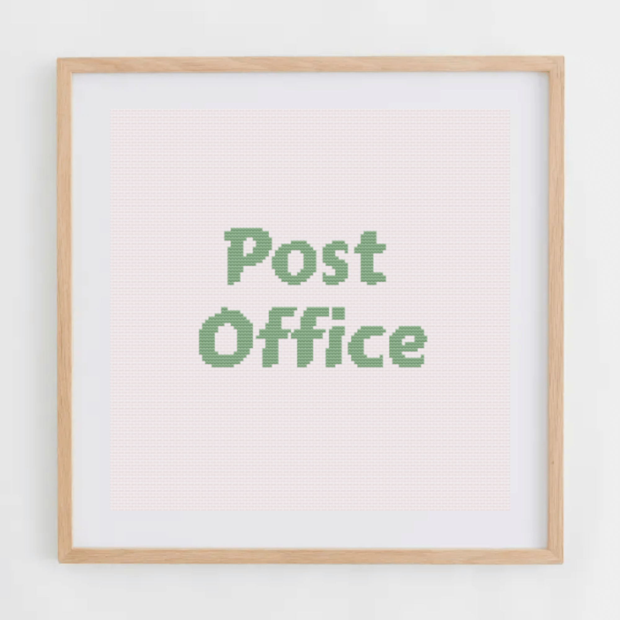 Post Office Alphabet Cross Stitch Pattern | alphabet cross stitch chart | font cross stitch chart