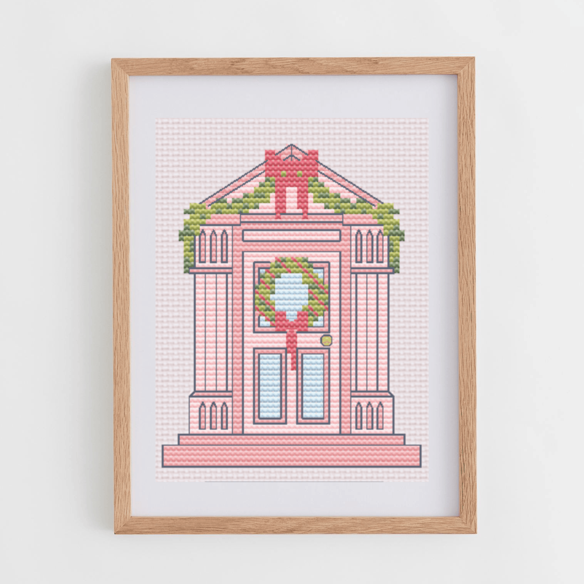 Christmas Doors Cross Stitch Patterns | Xmas Decorations Cross Stitch Charts PDF