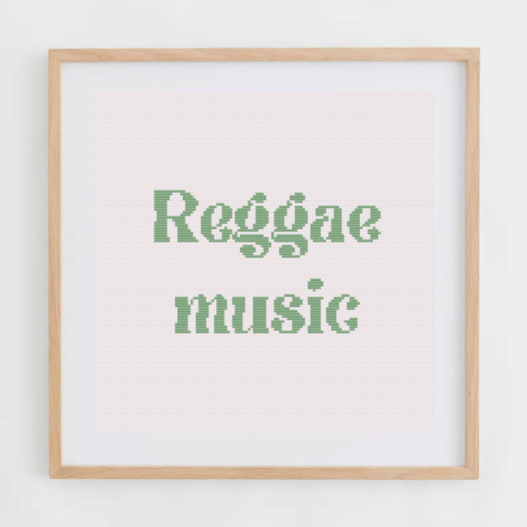 Reggae Music Alphabet Cross Stitch Pattern | Alphabet Cross Stitch Chart | Font Cross Stitch Chart