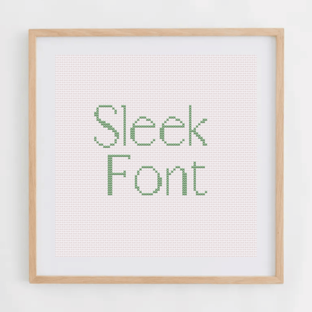 Sleek Font Alphabet Cross Stitch Pattern | Alphabet Cross Stitch Chart | Font Cross Stitch Chart