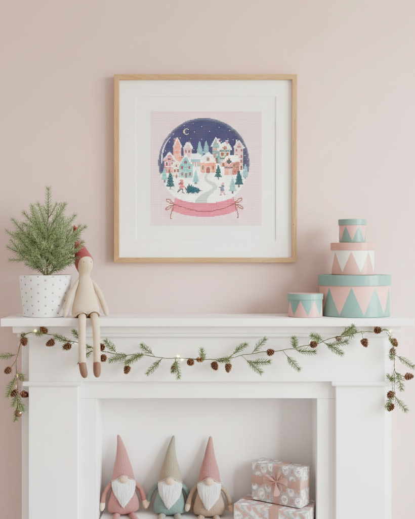 Christmas Snowball Cross Stitch Pattern