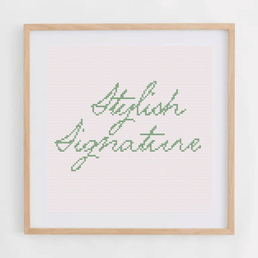 Stylish Signature Alphabet Cross Stitch Pattern | Alphabet Cross Sttch Chart | Font Cross Stitch Font